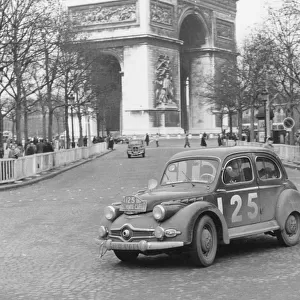 Panhard Dyna in Paris during 1953 Monte Carlo Rally. Creator: Unknown