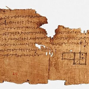 Papyrus Oxyrhynchus 29, with a fragment of Euclids Elements, Between 75 and 125 AD