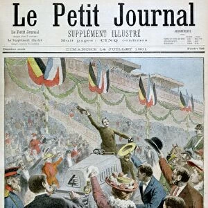 Paris Berlin Race, Arrival of the winner Henry Fournier, 1901