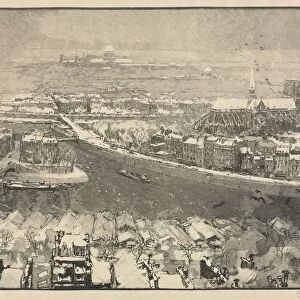 Paris under Snow, 1890. Creator: Auguste Louis Lepere (French, 1849-1918)