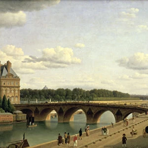 Paris, view of the Pont Royal, Quai Voltaire, 1812. Artist: CW Eckersberg