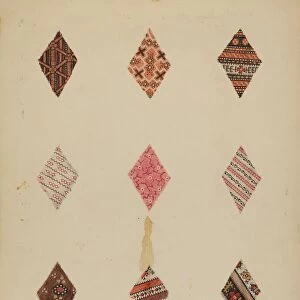 Patches from Quilt, c. 1937. Creator: Eleanor Gausser