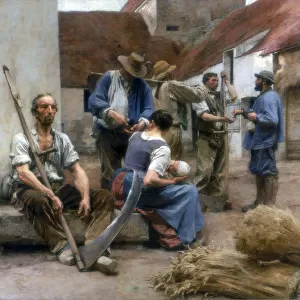 Paying the Harvesters, 1882. Artist: Leon-Augustin Lhermitte