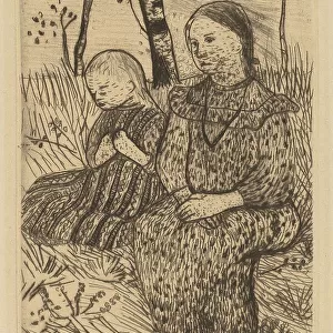 Two Peasant Girls, c. 1900. Creator: Paula Modersohn-Becker