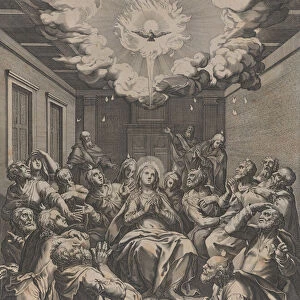 The Pentecost, 1574. Creator: Claes Jansz Visscher
