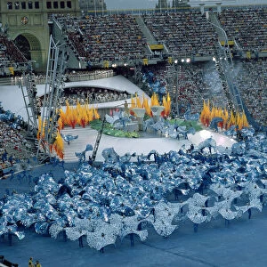 Performance of Fura dels Baus in the opening ceremony of the 1992 Olympic Games in Barcelona