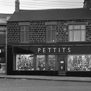 Front of Pettits Shoe Shop, Mexborough, South Yorkshire, 1960. Artist: Michael Walters