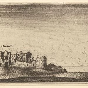 Pevensey Castle, 1652-77. Creator: Wenceslaus Hollar