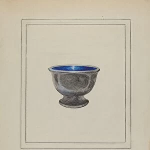 Pewter Salt or Sugar Bowl, c. 1936. Creator: Sara Garfinkel
