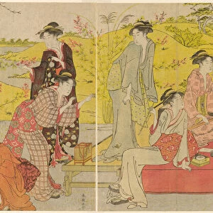 Picnic Party at Hagidera, c. 1785 / 95. Creator: Katsukawa Shuncho