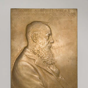Plaque depicting George A. Lucas, Esq. 1890 / 1908. Creator: Victor David Brenner