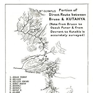 Portion of direct route between Brusa and Kutahya, c1915