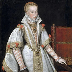 Portrait of Anna of Austria (1549?1580), Queen consort of Spain, 1616. Artist: Gonzalez y Serrano, Bartolome (1564-1627)