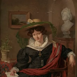 Portrait of Carolina Frederica Kerst, Wife of Louis Royer, 1830. Creator: Charles van Beveren