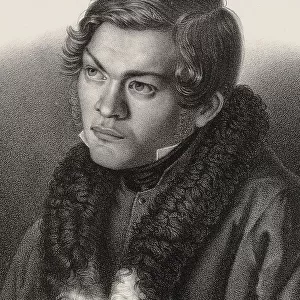 Portrait of the composer Karl Ludwig Drobisch (1803-1854), 1830. Creator: Hahn, Friedrich (1805-1870)
