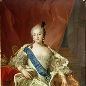 Portrait of Empress Elisabeth Petrovna, 1760. Artist: Carle van Loo