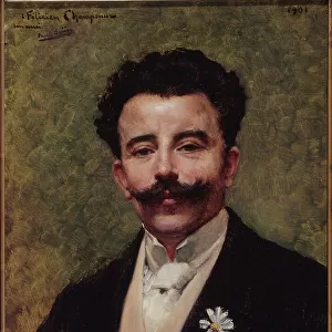 Portrait of Félicien Champsaur (1859-1934), novelist, 1901. Creator: Paul Saïn