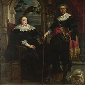 Portrait of Govaert van Surpele and his Wife, 1636-1637. Artist: Jordaens, Jacob (1593-1678)