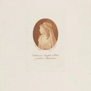 Portrait of Katharina Josepha Ritter, nee Baumann (11763-1849), c. 1800. Creator: Karcher