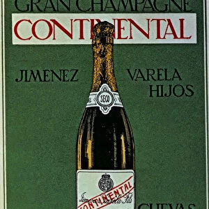 Poster advertising the champagne Continental produced by Jimenez Varela and Sons