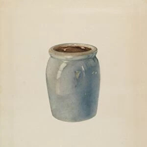 Pottery Jam Jar, c. 1938. Creator: Magnus S. Fossum