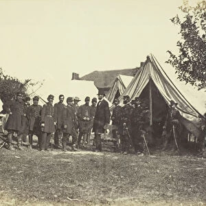 President Lincoln on Battle-Field of Antietam, October 1862. Creator: Alexander Gardner