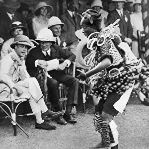 The Prince of Wales watching a traditional dance, Freetown, Sierra Leone, 1925