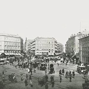 The Puerta del Sol, Madrid, Spain, 1895. Creator: W &s Ltd