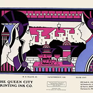 The Queen City Printing Ink, c. 1900-1910. Creator: Jansson, Augustus Ludwig (1863-1931)