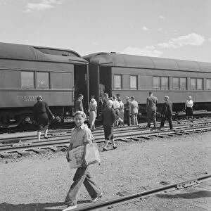 Railroad yards, Kearney, Nebraska, 1939. Creator: Dorothea Lange