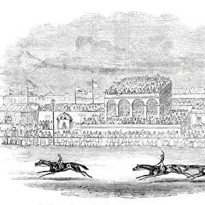 "Red Deer"winning the "Chester Cup"- from a sketch made on the spot