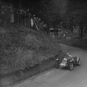 Riley TT Sprite competing in the Shelsley Walsh Hillclimb, Worcestershire, 1935. Artist
