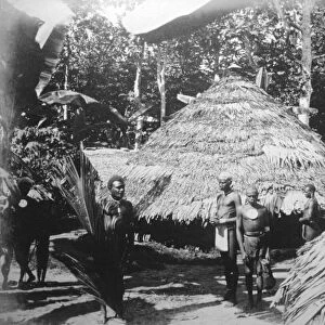 Round houses of natives at Timotu, Santa Cruz, 1892