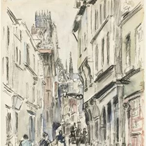 Rue Damiette, Rouen, c. 1884. Creator: Camille Pissarro (French, 1830-1903)