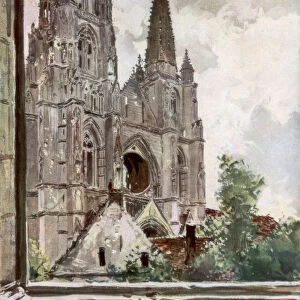 The Ruins of Saint Jean des Vignes Abbey, Soissons, France, 17 May 1915, (1926). Artist: Francois Flameng