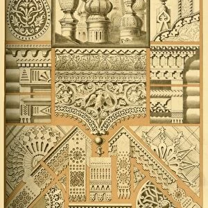 Russian architectural ornament and wood carving, (1898). Creator: Unknown