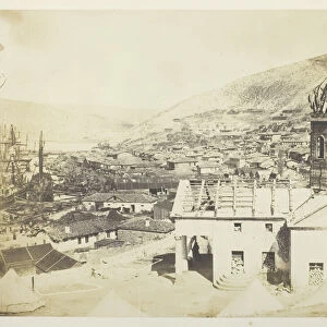 The Russian Church & Town of Balaklava, 1855. Creator: Roger Fenton