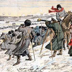 Russian General Kouropatkine giving order to retreat, Russo-Japanese War, 1904