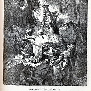 Sacrificing to Heathen Deities, 1882. Artist: Anonymous