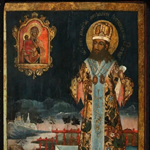 Saint Dimitry, Metropolitan of Rostov, 1771. Artist: Russian icon
