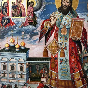 Saint Dimitry of Rostov, Second Half of the 18th cen Artist: Russian icon