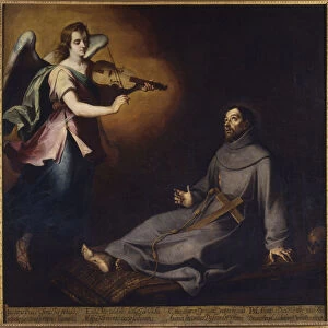 Saint Francis of Assisi in Ecstasy, c. 1646. Creator: Murillo, Bartolome Esteban
