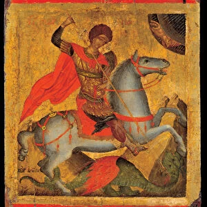 Saint George and the Dragon, ca 1440-1460. Artist: Akotandos, Angelos (active ca. 1425-1460)