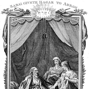 Sarah, Abrahams wife, being barren, offers Hagar her maid to her husband, c1804