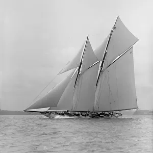 The schooner Meteor IV, 1913. Creator: Kirk & Sons of Cowes