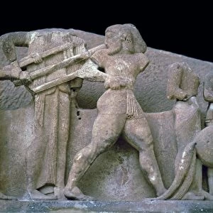 Sculpture from the pediment of the Siphnian treasury, 6th century BC
