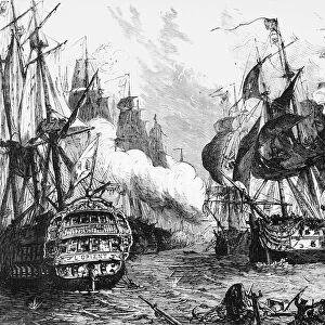 Sea-Fight Off Trincomalee, c1891. Creator: James Grant