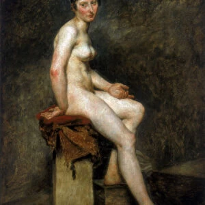 Seated Nude, Mademoiselle Rose, 19th century. Artist: Eugene Delacroix