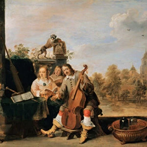 Self-portrait with Family, c. 1645. Artist: Teniers, David, the Younger (1610-1690)