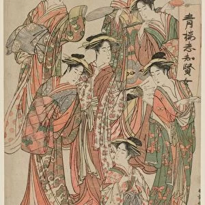 Seven Wise Women of the Pleasure Quarters, c. mid 1780s. Creator: Katsukawa Shunsho (Japanese